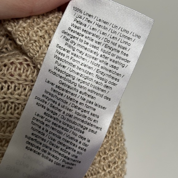 NWT Part Two Copenhagen Rebecca Knit Linen Tank Top Womens L Tan Boho Resortwear - Picture 7 of 10